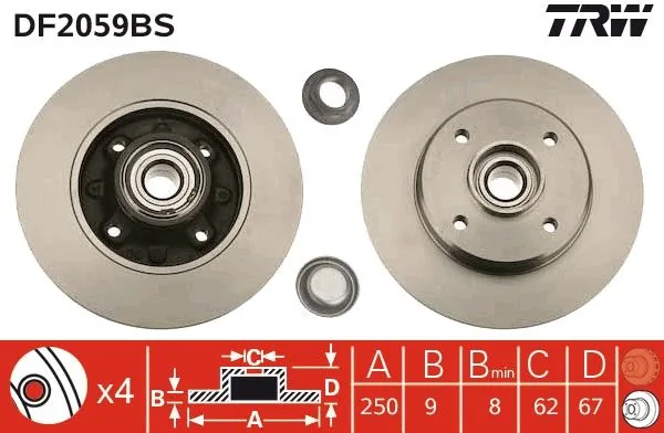 FREN DİSKİ ARKA CITROEN C4 0986479S43