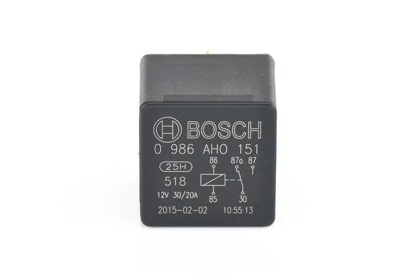 Röle 12V Çift Platinli 87A Sapsız 0986AH0151