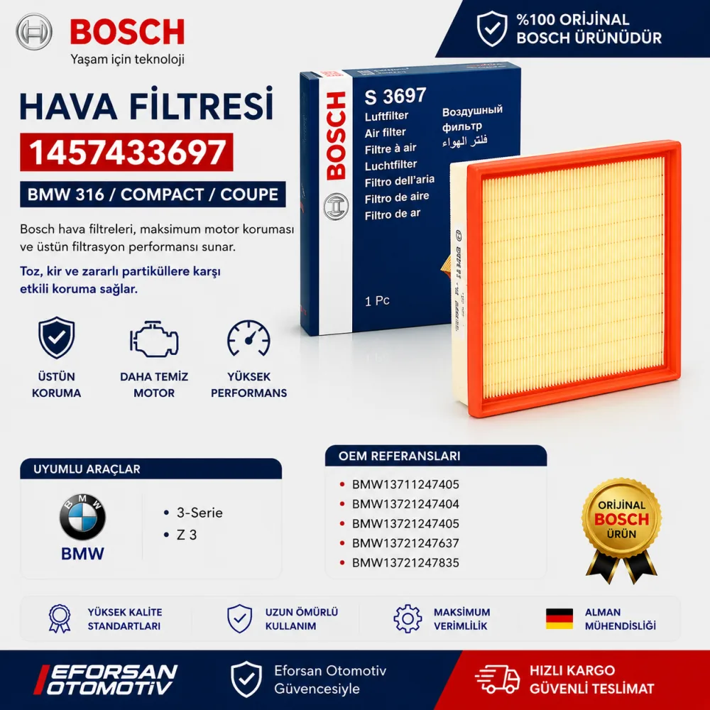 Hava Filtresi Bmw Uyumlu 1457433697