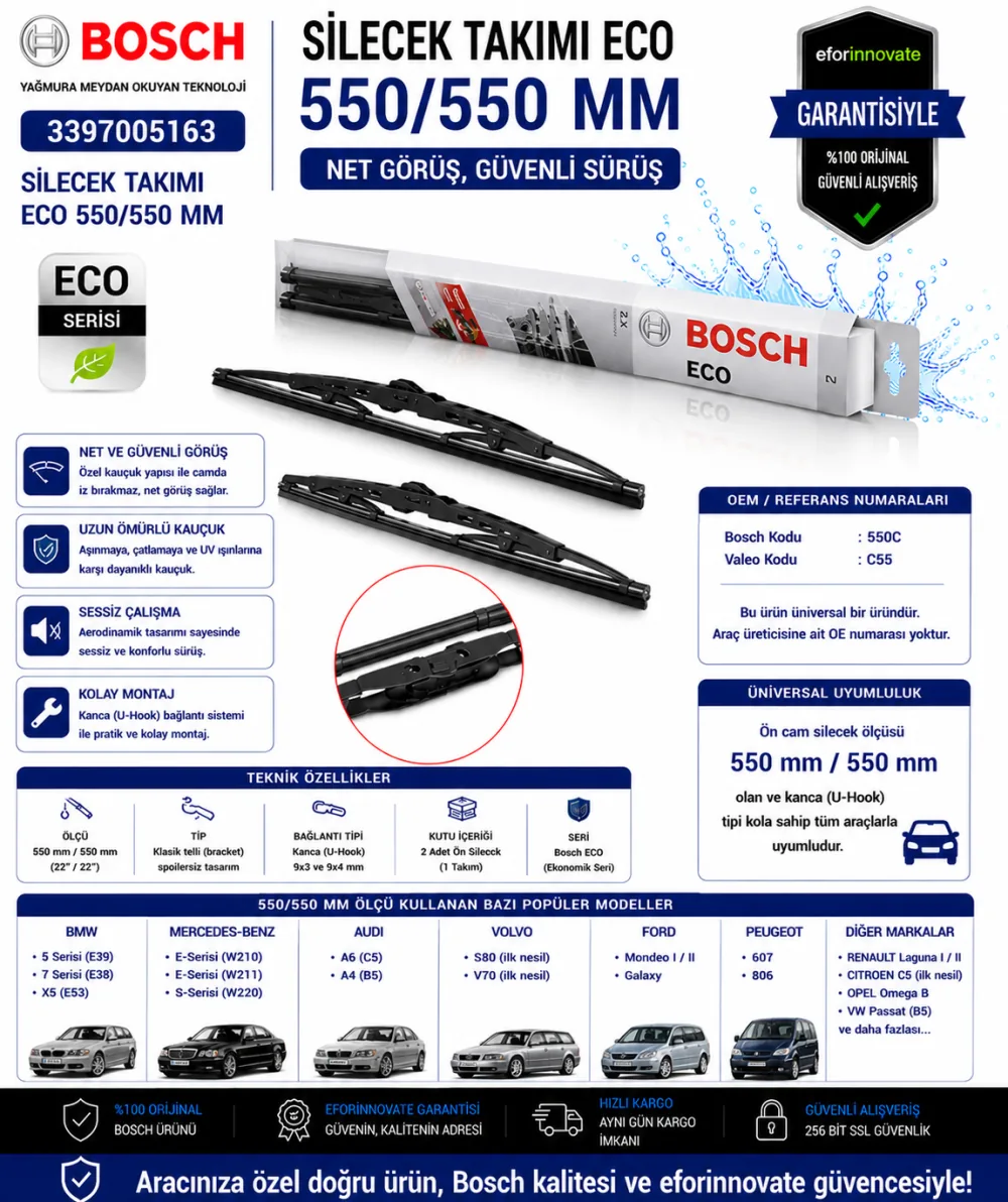 Eco Silecek Takımı 550/550 mm 3397005163