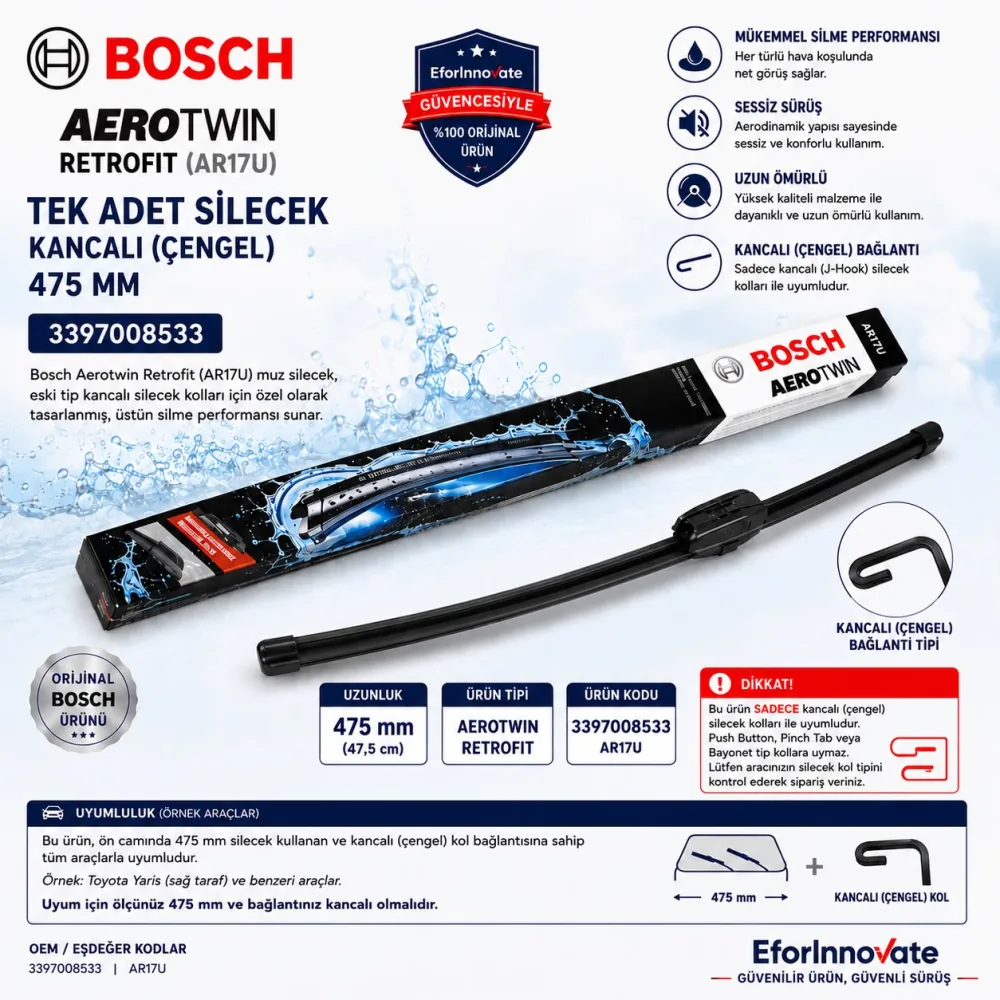 SİLECEK AEROTWİN 475 MM ADET KANJALI 3397008533
