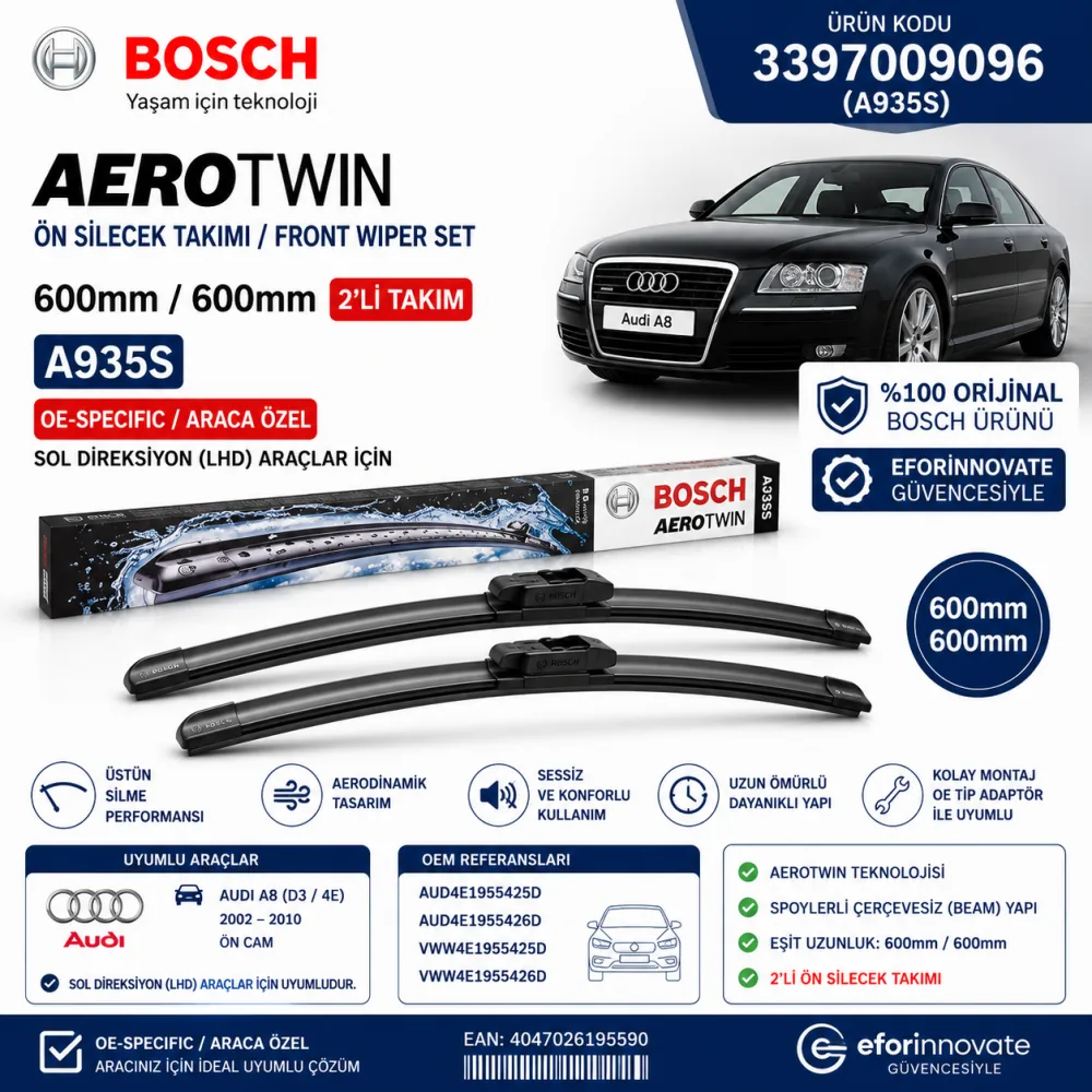 Aerotwin Silecek Takımı 600/600 mm 3397009096