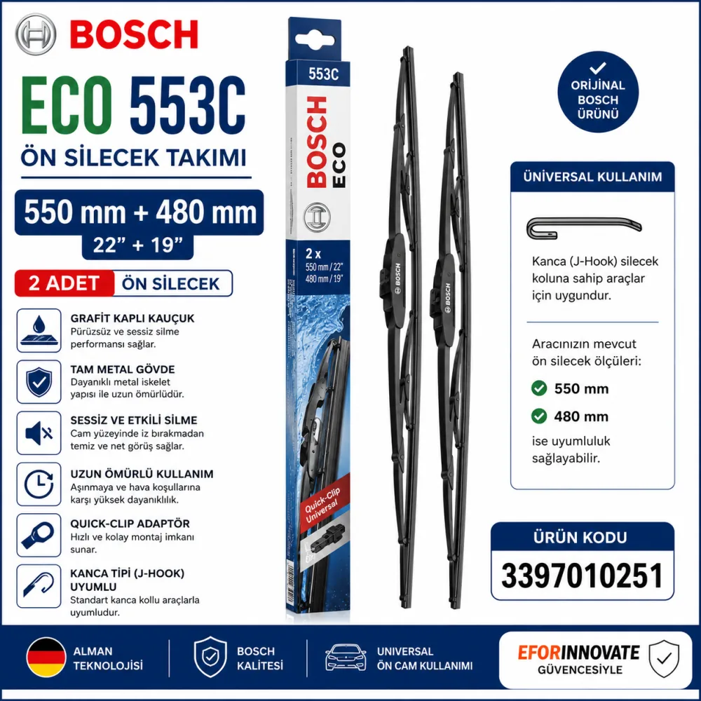 Eco Silecek Takımı 550/480 mm 3397010251