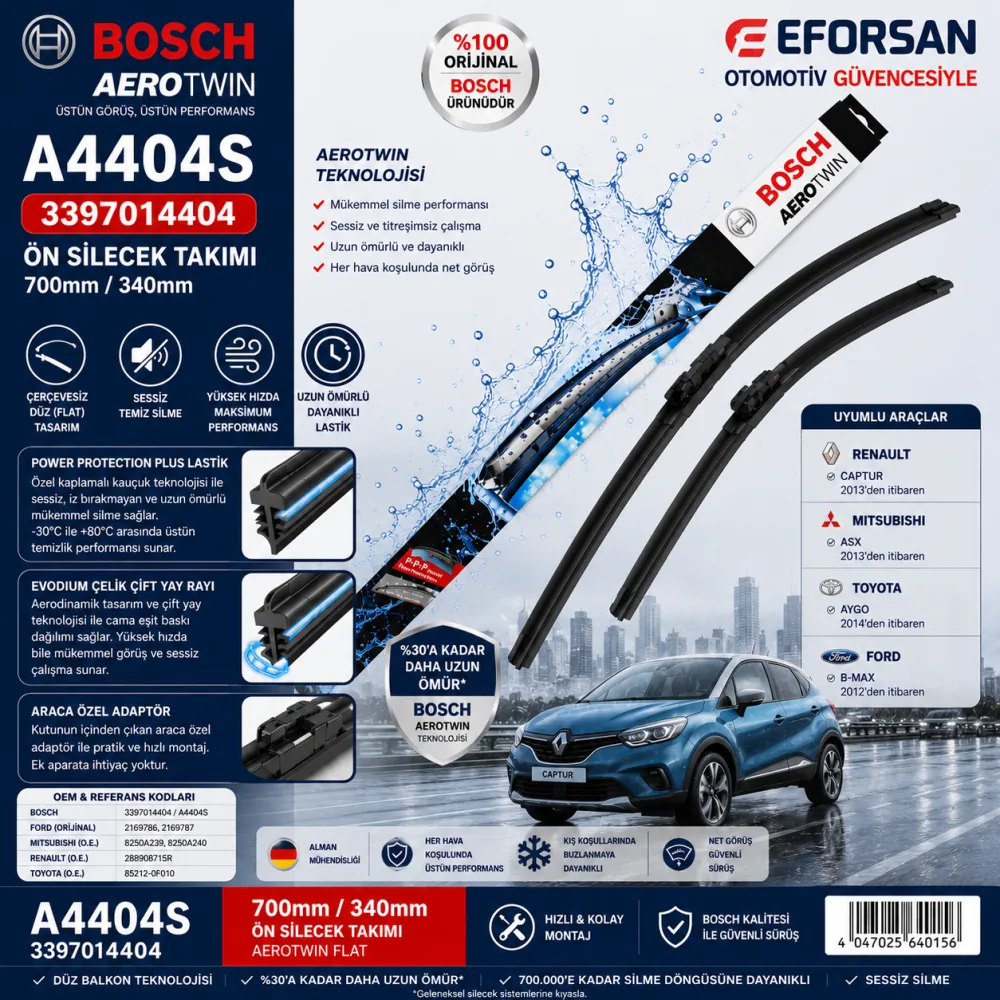 Aerotwin Silecek Takımı 700/340 mm Captur Uyumlu 3397014404