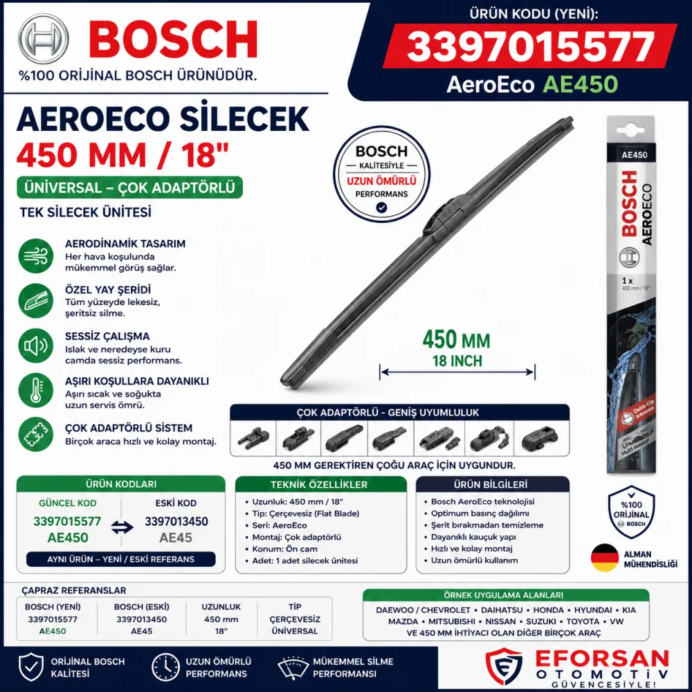 Aeroeco Silecek Takımı 450 mm 3397015577