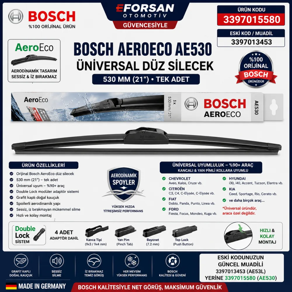 Aeroeco Silecek Takımı 530 mm 3397015580