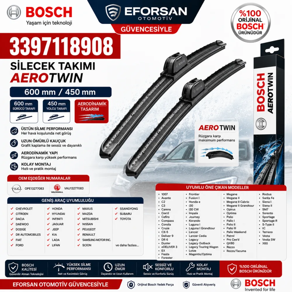 Aerotwin Silecek Takımı 600/450 mm 3397118908