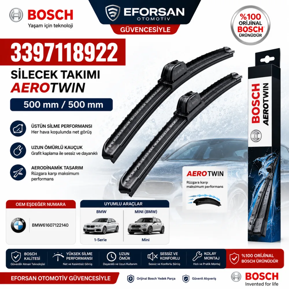 Aerotwin Silecek Takımı 500/500 mm 3397118922