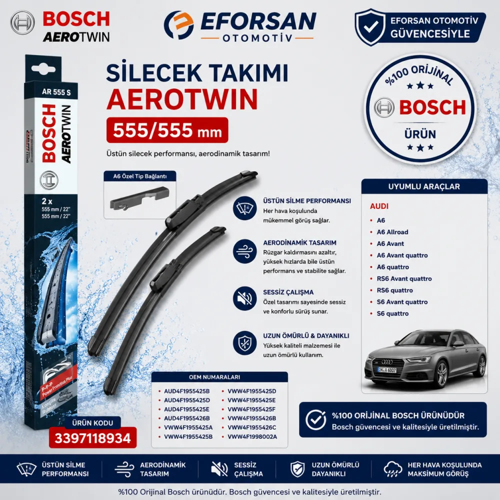 Aerotwin Silecek Takımı 555/555 mm 3397118934