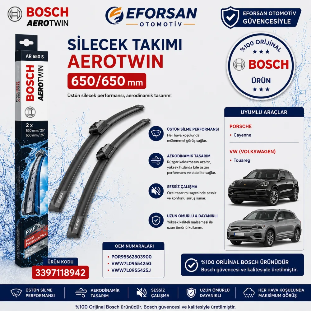 Aerotwin Silecek Takımı 650/650 mm 3397118942