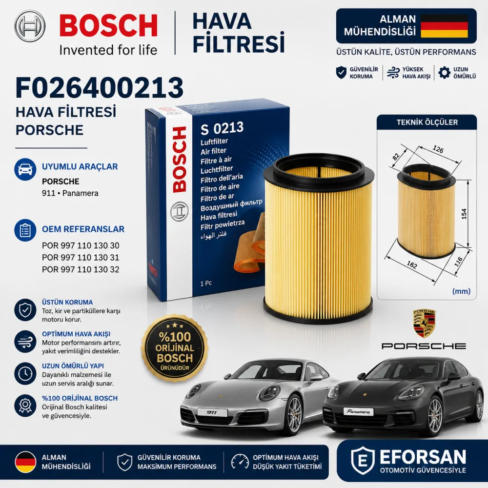 Hava Filtresi Porsche Uyumlu F026400213