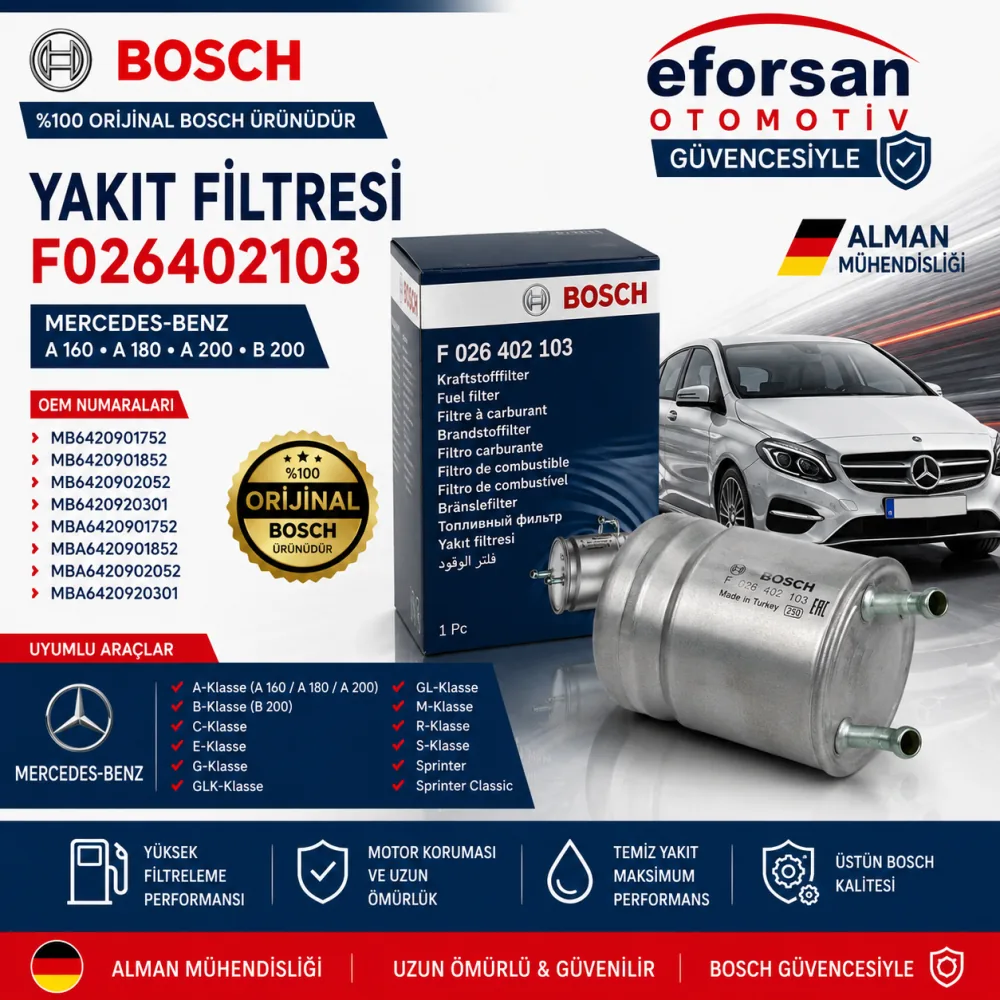 Yakıt Filtresi Mercedes Uyumlu F026402103
