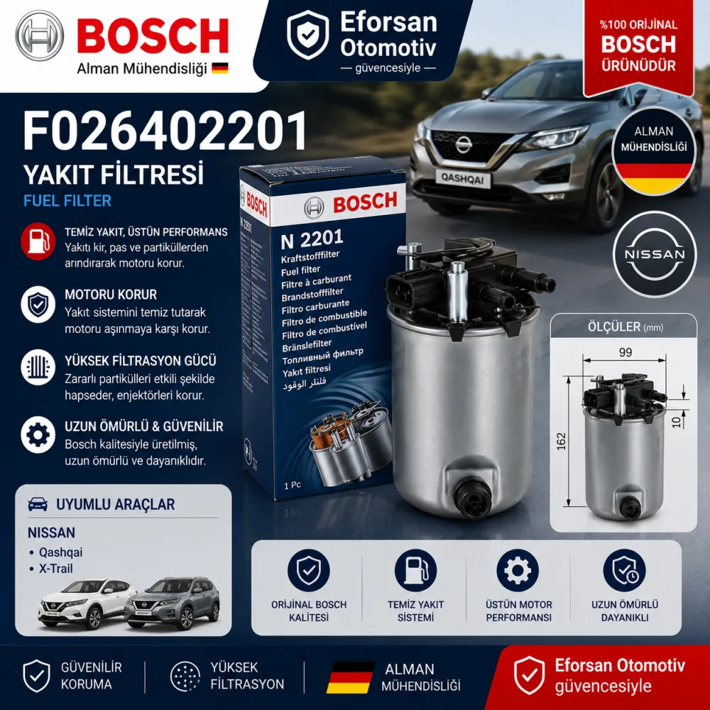 Yakıt Filtresi Nissan Uyumlu F026402201