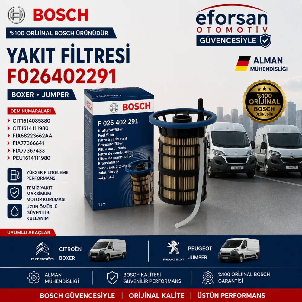 Yakıt Filtresi Peugeot Citroen Uyumlu F026402291