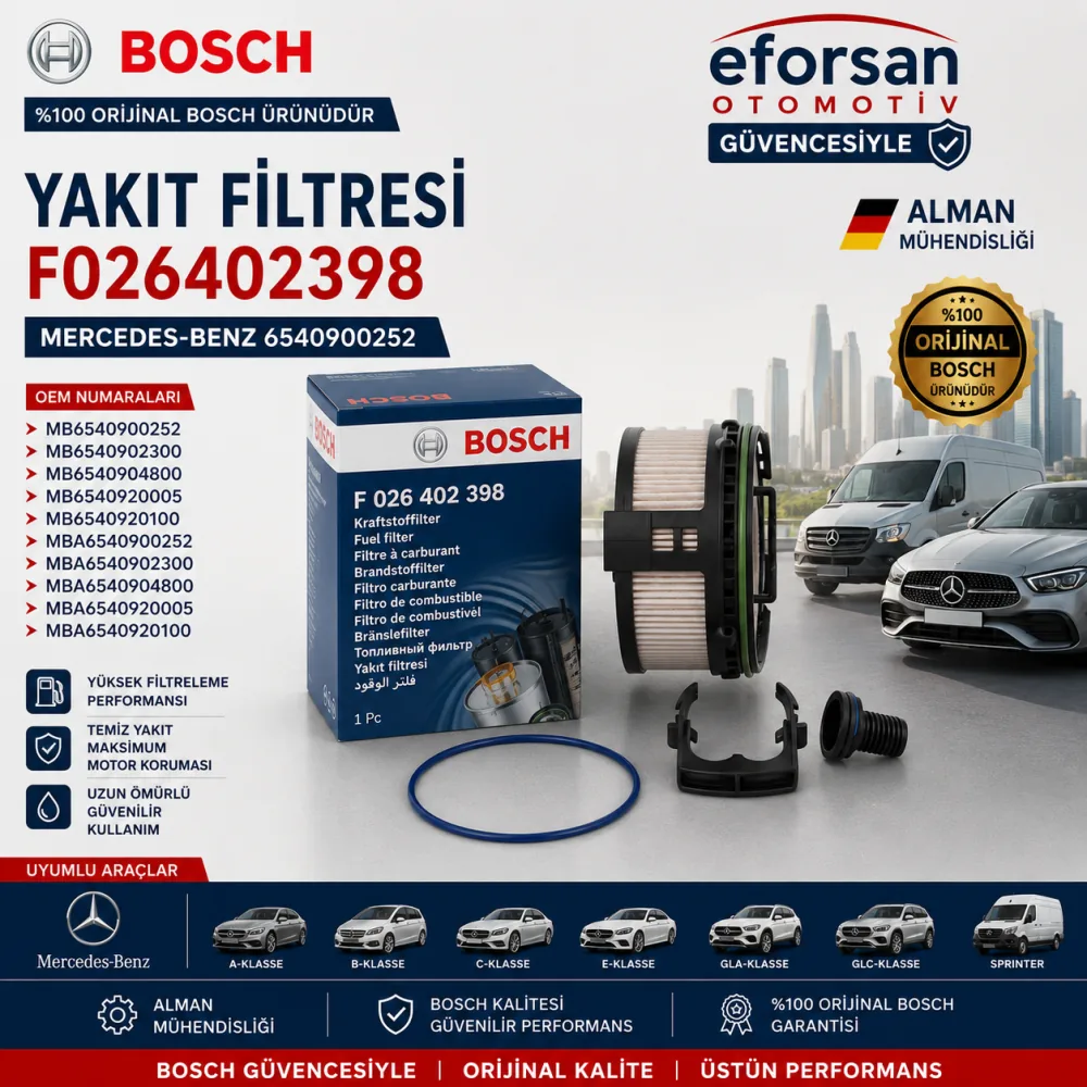 Yakıt Filtresi Mercedes Uyumlu F026402398