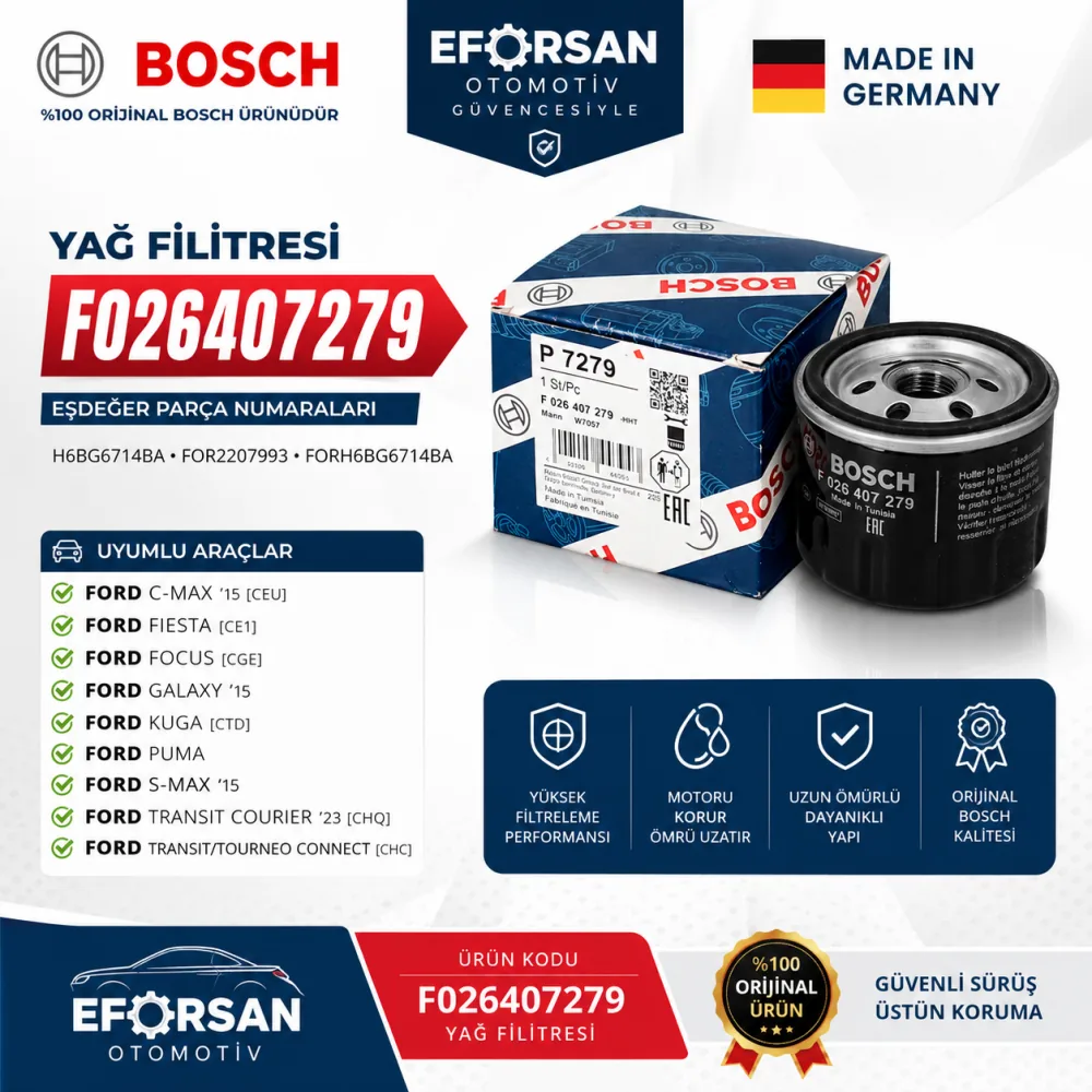 Yağ Filtresi Ford Uyumlu F026407279